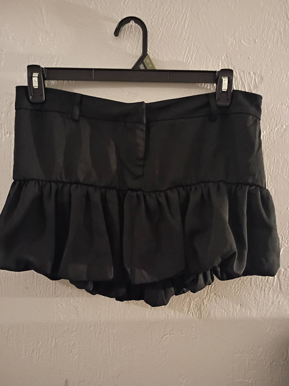 Black Ruffled Mini Skort